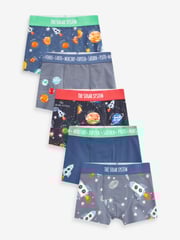 Space Print Trunks 5 Pack (1.5-16yrs) - Image 1 of 8