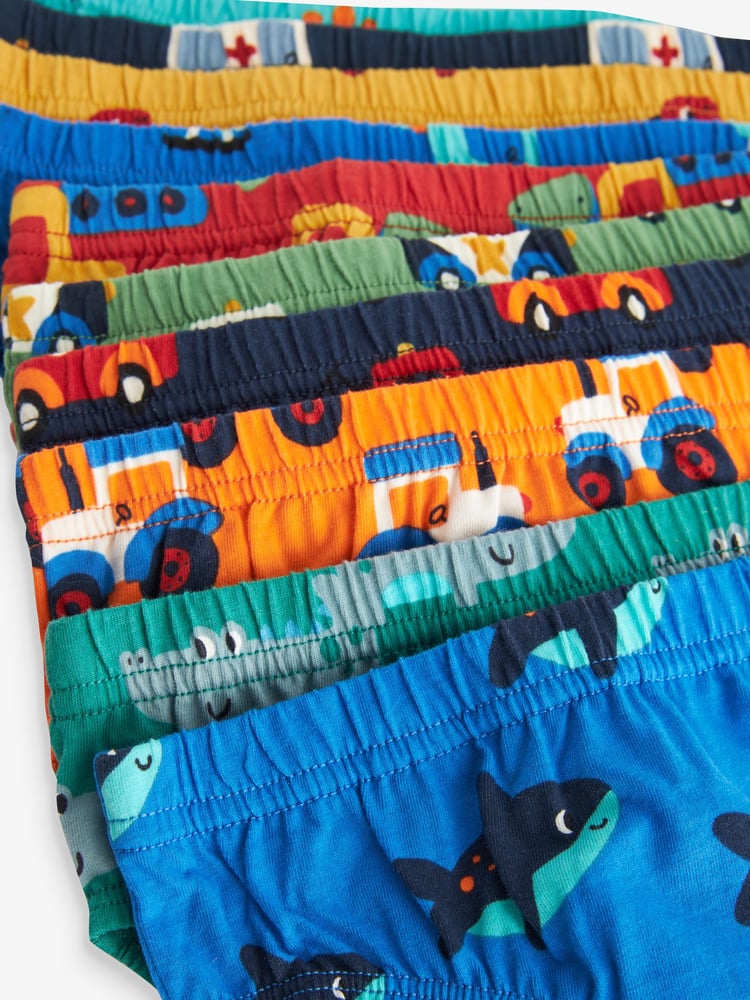 Bright Primary Print Briefs 10 Pack (1.5-10yrs) - Image 13 of 13