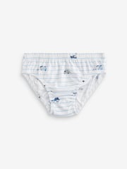 Blue Vehicle Print 100% Cotton Briefs 5 Pack (1.5-10yrs) - Image 4 of 8