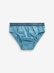 Blue Jacquard waistband 100% Cotton Briefs 5 Pack (1.5-16yrs) - Image 5 of 8