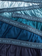 Blue Jacquard waistband 100% Cotton Briefs 5 Pack (1.5-16yrs) - Image 8 of 8