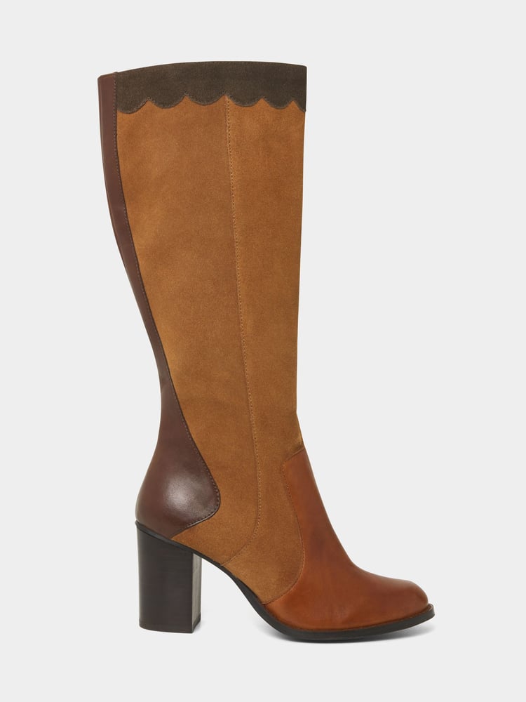 Joe Browns Brown Made You Look Suede Leather Boots - Image 1 of 3