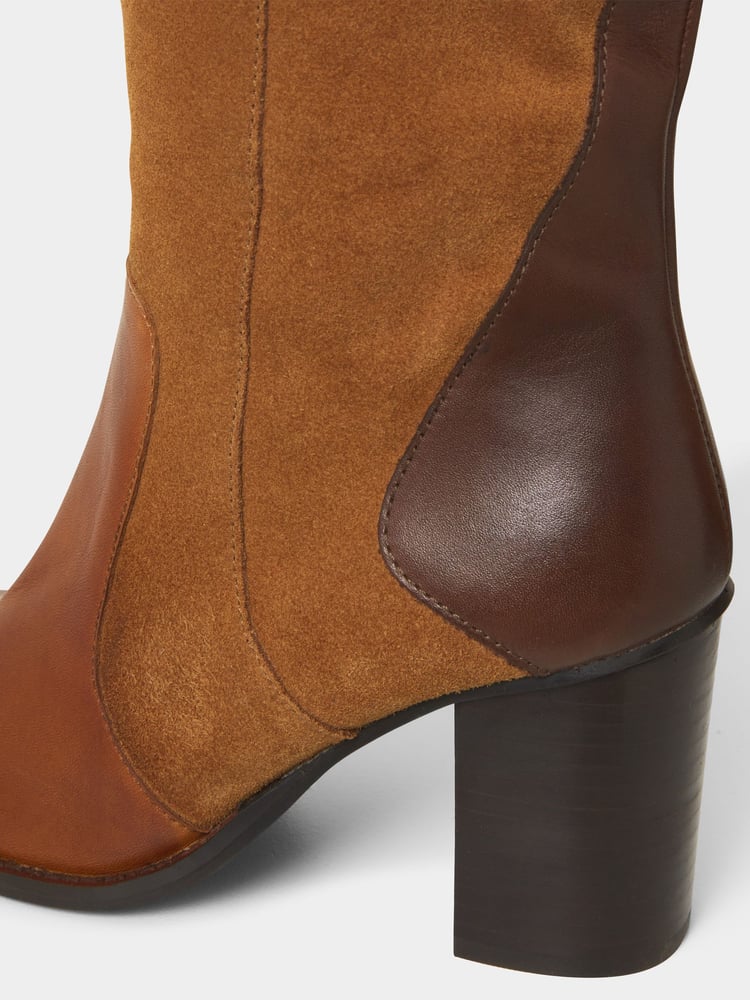 Joe Browns Brown Made You Look Suede Leather Boots - Image 3 of 3