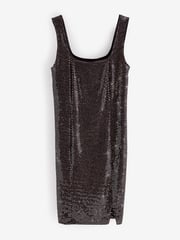 Rose Gold Sequin Mini Dress - Image 2 of 6