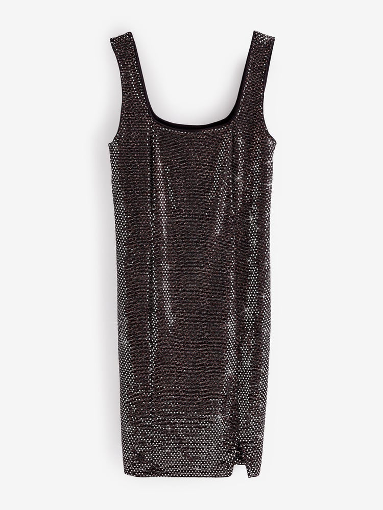 Rose Gold Sequin Mini Dress - Image 2 of 6