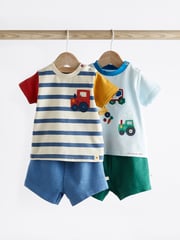 Bright Baby T-Shirts And Shorts Set 2 Pack - Image 1 of 11