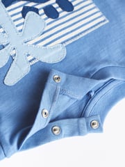 Blue/Neutral Baby 100% Cotton T-Shirts And Shorts Set 2 Pack - Image 12 of 12