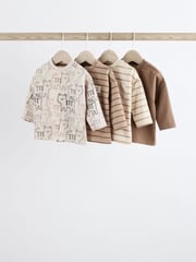 Monochrome Long Sleeve Baby T-Shirts 4 Pack - Image 1 of 1