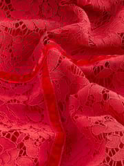 Red Lace Dobby Mix Short Sleeve Blouse - Image 6 of 6