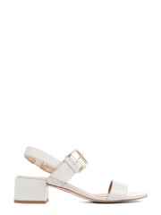 Jones Bootmaker Kassidy Single Strap White Heels - Image 2 of 6