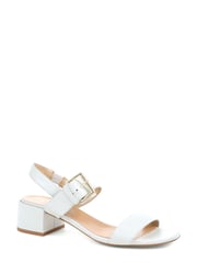 Jones Bootmaker Kassidy Single Strap White Heels - Image 3 of 6