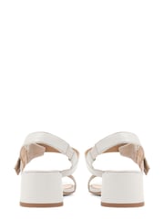 Jones Bootmaker Kassidy Single Strap White Heels - Image 4 of 6
