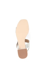 Jones Bootmaker Kassidy Single Strap White Heels - Image 6 of 6