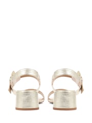 Jones Bootmaker Gold Kassidy Single Strap Heels - Image 4 of 6