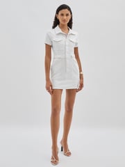 Good American White Denim Mini Dress - Image 1 of 5