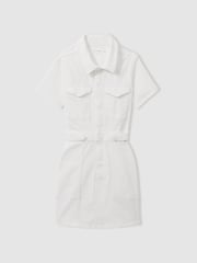 Good American White Denim Mini Dress - Image 2 of 5