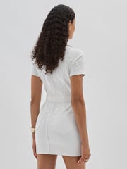 Good American White Denim Mini Dress - Image 4 of 5