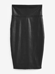 SPANX® Faux Leather Black Tummy Control Pencil Skirt - Image 5 of 5