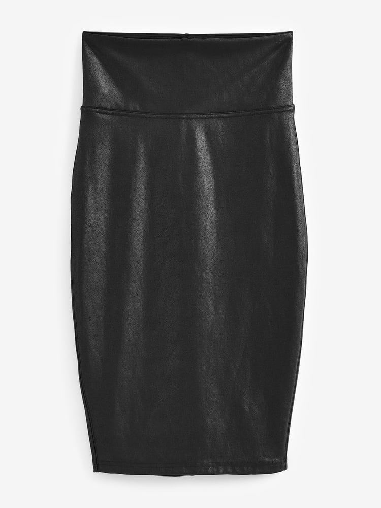 SPANX® Faux Leather Black Tummy Control Pencil Skirt - Image 5 of 5