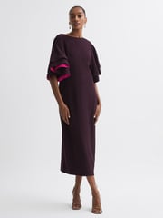Florere Tiered Sleeve Midi Dress - Image 1 of 5
