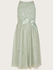 Monsoon Green Lacey Sequin Truth Maxi Dress - Image 1 of 3
