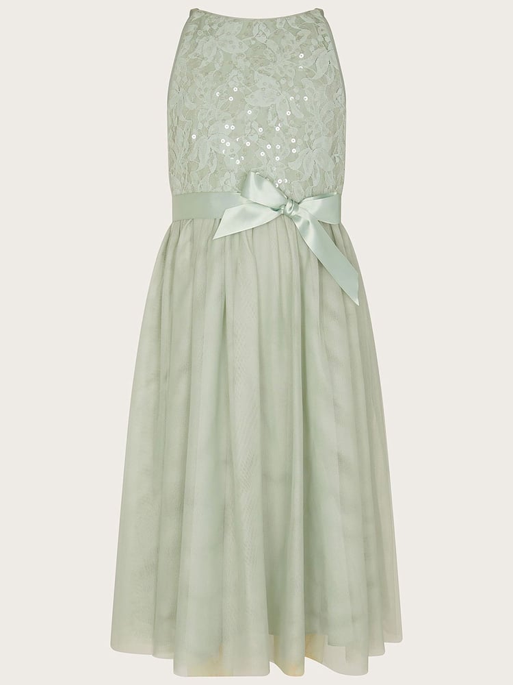 Monsoon Green Lacey Sequin Truth Maxi Dress - Image 1 of 3