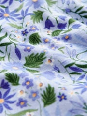 Blue/White Bluebell 100% Cotton Floral Snuggle Pyjamas 3 Pack (9mths-16yrs) - Image 4 of 9