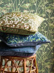 Clarissa Hulse Blue Maidenhead Vine Cushion - Image 5 of 6