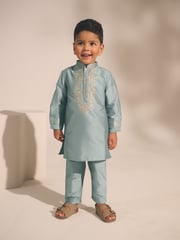 Turqouise Blue EID Kurta (3mths-16yrs) - Image 1 of 8