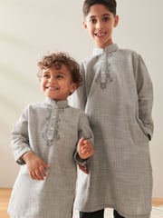 Grey Kurta (3mths-16yrs) - Image 3 of 9