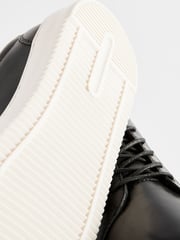 Black Leather Smart Lace-Up Trainers - Image 4 of 5