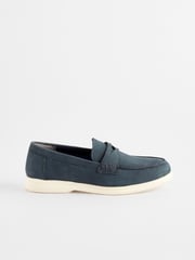Navy Leather Penny Loafers - Image 2 of 6
