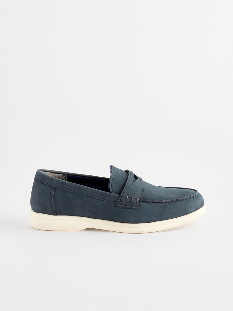 Navy Leather Penny Loafers - Image 2 of 6