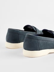 Navy Leather Penny Loafers - Image 3 of 6