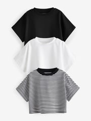 Monochrome Boxy T-Shirts 3 Pack (3-16yrs) - Image 1 of 6