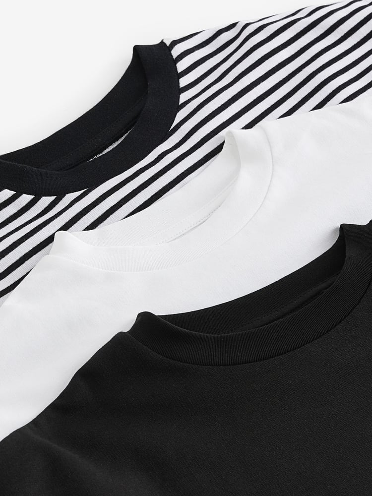 Monochrome Boxy T-Shirts 3 Pack (3-16yrs) - Image 6 of 6