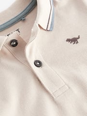 Putty Natural 100% Cotton Short Sleeve Polo Shirt (3mths-7yrs) - Image 3 of 3