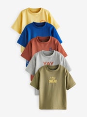 Multi Short Sleeve T-Shirts 5 Pack (3mths-7yrs) - Image 1 of 9
