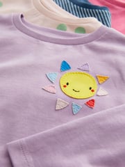 Multi Long Sleeve Cotton T-Shirts 4 Pack (3mths-7yrs) - Image 7 of 7
