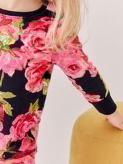 Pink/Black Floral Pyjamas 3 Pack (9mths-16yrs) - Image 5 of 12