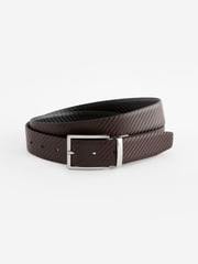 Black/Brown Carbon Print Reversible Belt - Image 2 of 4