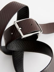 Black/Brown Carbon Print Reversible Belt - Image 4 of 4