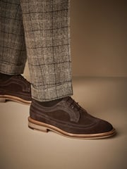 Brown Suede Sanders for Next Longwing Brogue Shoes - Image 1 of 7