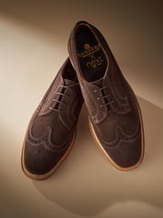 Brown Suede Sanders for Next Longwing Brogue Shoes - Image 6 of 7