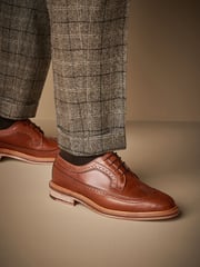 Tan/Brown Leather Sanders for Next Longwing Brogue Shoes - Image 1 of 9