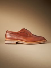 Tan/Brown Leather Sanders for Next Longwing Brogue Shoes - Image 3 of 9