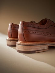 Tan/Brown Leather Sanders for Next Longwing Brogue Shoes - Image 8 of 9