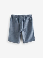 Blue Tones/White 4 Pack 100% Cotton Pull-On Shorts (3-16yrs) - Image 2 of 3