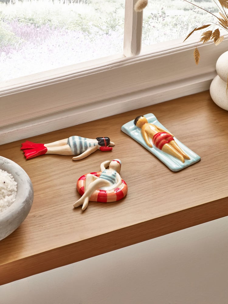 Multi Swimming Friends Ornaments Set Of 3 - Image 1 of 4