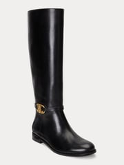 Lauren Ralph Lauren Bridgette Burnished Leather Tall Boots - Image 2 of 4